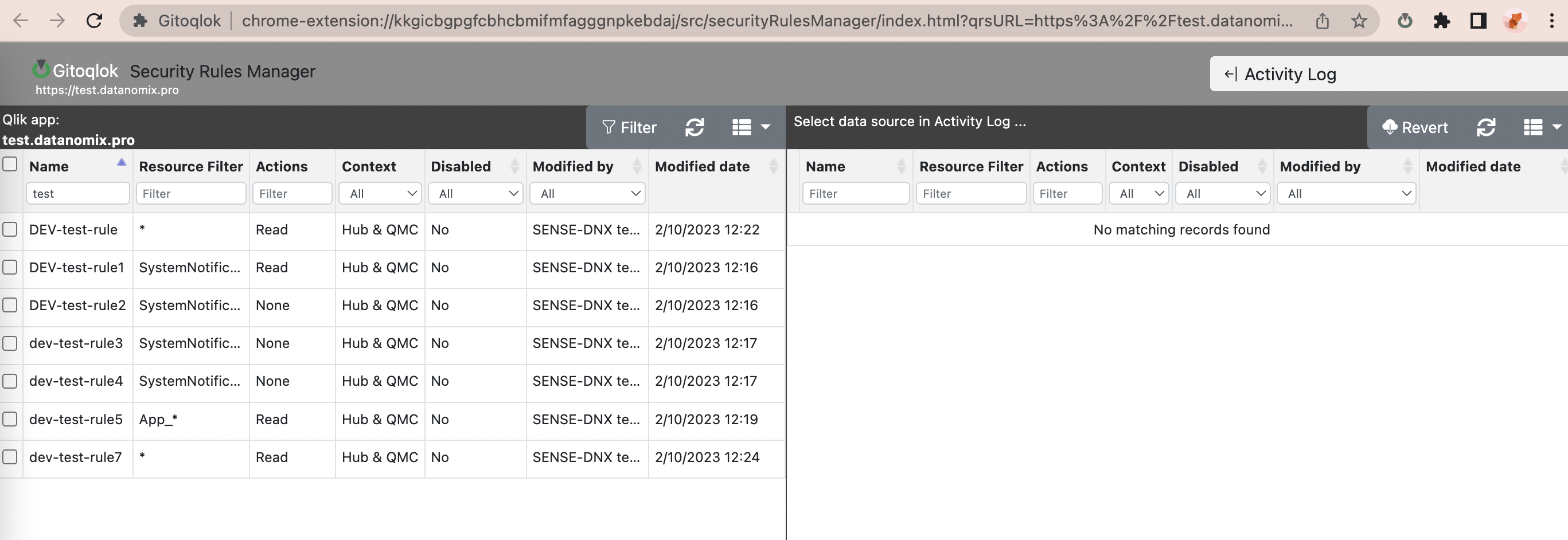 Security Rules Manager: Gitoqlok
